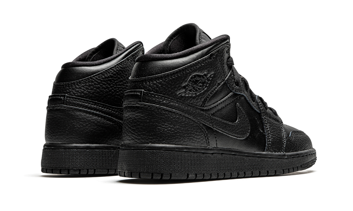 Air Jordan 1 Mid GS Triple Black 554725 091