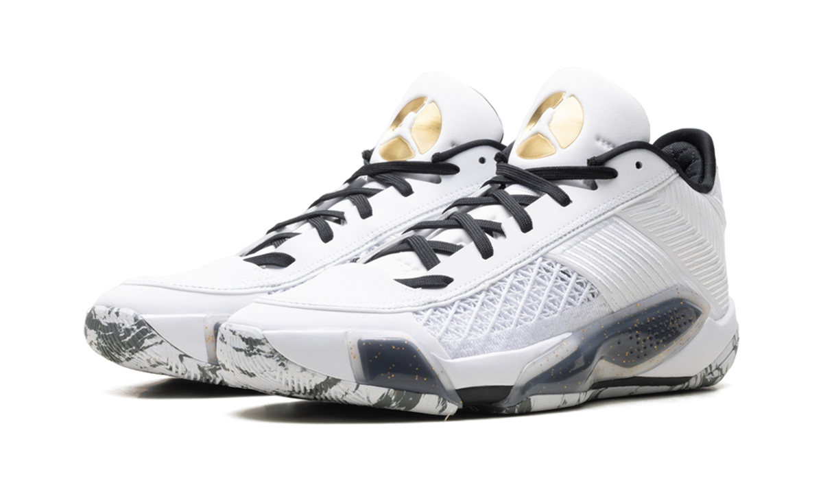 Jordan 38 Low White Metallic Gold Black FD2326 107