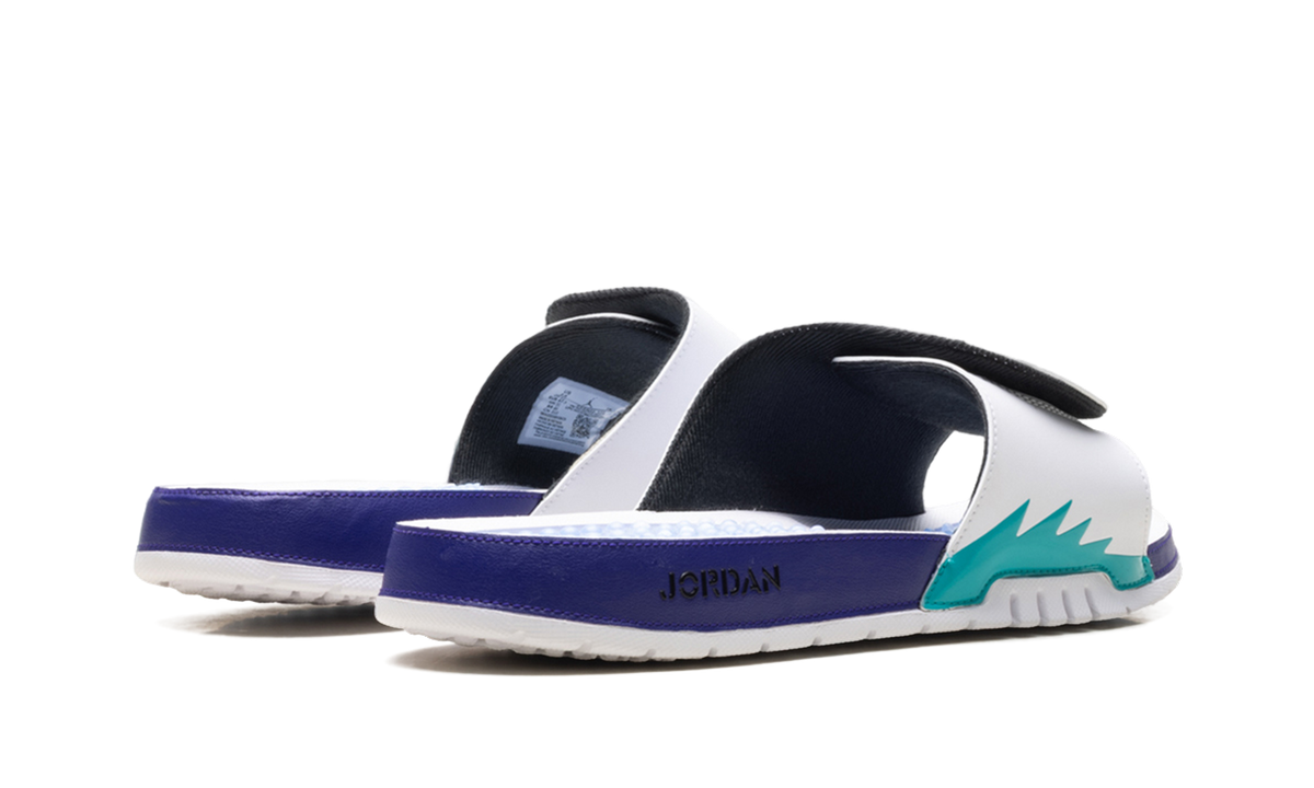 Jordan Hydro 5 Retro Slide White New Emerald Grape Ice Black 555501 103